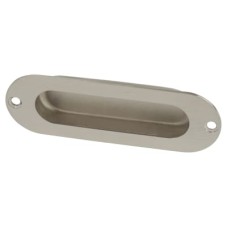 Exel Oval Flush Cabinet Pull Handle - 120 x 40mm - Satin Stainless Steel