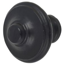 Olde Forge Button Round Cabinet Knob - 35mm Diameter - Black Iron