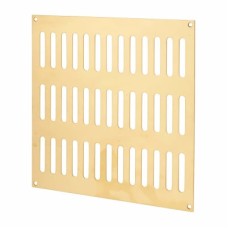 Hampstead Plain Slotted Vent - 242 x 242mm - 13500mm² Free Air Flow - Polished Brass