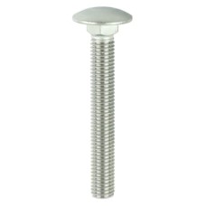 TIMCO Carriage / Coach Bolt - M10 x 75mm - A2 Stainless Steel - Pack of 5