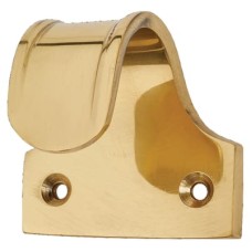 Exel Budget Sash Window Finger Lift - 52 x 35mm - Polished Brass