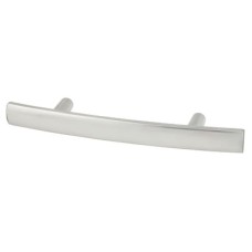 Exel 14mm Curved T-Bar Cabinet Pull Handle - 128mm Centres - Satin Chrome