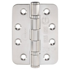 Eclipse Radius Ball Bearing Marine Grade Fire Door Hinge - 102 x 76 x 3mm - Sat Stainless - Pair