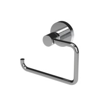 Fitzroy of London Style Round Hook Toilet Roll Holder - 80 x 130 x 50mm - Polished Chrome