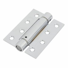 Adjustable Self Closing Fire Door Spring Hinge - 102 x 76 x 3mm - Polished Chrome - Pack of 3