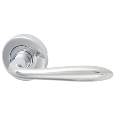 Heritage Brass by M Marcus Polished Chrome Door Handles on Round Rose - Sutton Range 