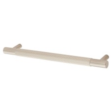 Alexander & Wilks Brunel 12mm Knurled T-Bar Cabinet Pull Handle - 160mm Centres - Satin Nickel