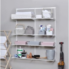 elfa Wardrobe & Storage Starter Kit - 2 Bay, 8 Ventilated Wire Shelf - 936 x 1532 x 320mm - White