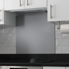 Exel Aluminium Kitchen Splashback - 600 x 750mm - Matt Silver