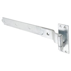 Heavy Duty Cranked Hook & Band Gate Hinge - 400 x 45mm - Galvanised - Pair