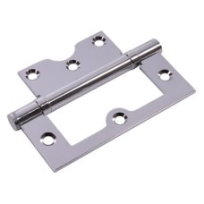 Ball Bearing Flush Door Hinge - 100 x 72 x 2.5mm - Polished Chrome - Pair