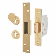 UNION 3G114E BS3621:2007 Heavy Duty Deadlock - 80mm Case - 53mm Backset - Polished Brass