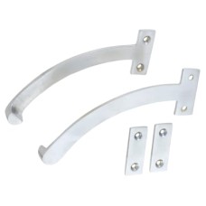 Quadrant Arm Fanlight Stay - 150mm Length - Satin Chrome - Pair