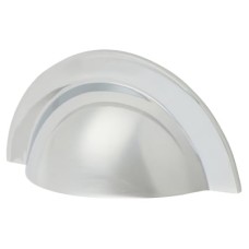 Crofts & Assinder Monmouth Cabinet Cup Handle - 64mm Centres - Polished Chrome