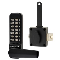 Borg BL4409 Easicode Pro External Marine Grade Pro Push Button Slam Latch Code Lock - Black