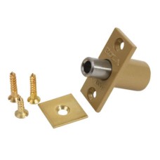 Bramah Rola Retractable Egress Sash Window Stop - 22 x 16mm - Satin Brass