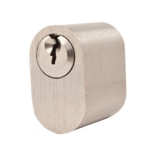 Securefast 6 Pin Scandinavian Oval Cylinder - External - Anti-Drill - Polished Nickel