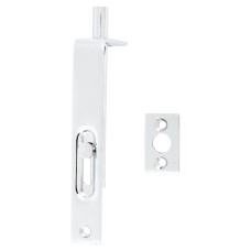 Exel Slide Action Flush Bolt - 102 x 16mm - Polished Chrome