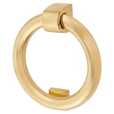 Heritage Brass by M Marcus Ring Door Knocker - 107 x 77mm - Unlacquered Brass
