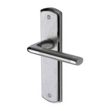M Marcus Satin Chrome Latch Door Handle - Lena Range - 190 x 48mm