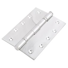Heavy Duty Ball Bearing Butt Door Hinge - 152 x 102 x 3mm - Polished Stainless Steel - Pair