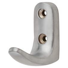 Exel Heavy Duty Single Coat Hook - 45 x 43mm - Satin Chrome