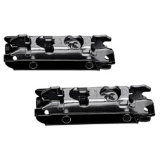 Blum CLIP Straight Cabinet Mounting Plate - Screw On - 3mm Spacing - Steel - Black Onyx - Pair