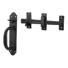 Olde Forge Lakeland Thumb Latch Set - Antique Black Iron