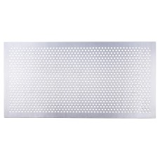 Perforated Radiator Round Hole Grille - 1040 x 800mm - Satin Stainless Steel