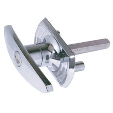 Sterling Garage Door Lock Handle - Diamond Spindle - 75 x 44mm - Nickel Plated