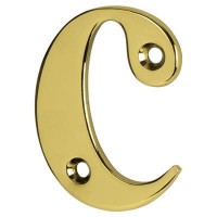 55mm Screw Fix Door Letter - c - Polishe...