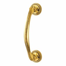 Georgian Offset Door Pull Handle - Screw Fix - 178 x 35mm - Polished Brass