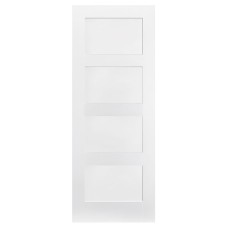 LPD Shaker 4 Panel Primed Solid Internal Door - 2040 x 626 x 40mm - White