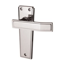 Jedo Polished Chrome Latch Door Handle - Deco Range - 153 x 50mm