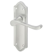 Exel Satin Chrome Scroll Latch Door Handle - Ashmead Range - 168 x 46mm