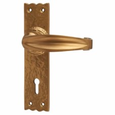 Olde Forge Antique Bronze Tudor Keyhole Lock Door Handle - 152 x 38mm