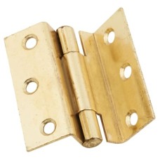 Storm Proof Casement Window Hinge - 63mm Length - Polished Brass - Pair