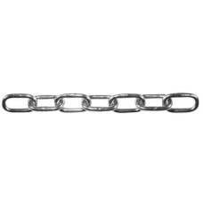 Straight Linked Chain - 17mm Link - 2.5m Chain - Stainless Steel