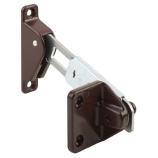 Surface Mounted uPVC/Timber Window Restrictor - 100 x 85mm - Left Hand - Brown