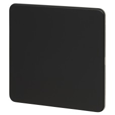 Knightsbridge 1 Gang Blank Plate - Matt Black