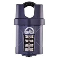 Squire Combination All Weather Closed Shackle Padlock - 40mm Body - 13 x 17mm Shackle - Blue
