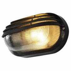 Forum Coast Puck Oval Eyelid Outdoor Bulkhead Light - IP44 - Black
