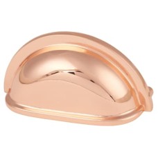 Exel Cabinet Cup Handle - 76mm Centres - Bright Copper