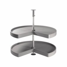Emuca 3/4 Tray Carousel Set - Cabinet Width 800mm - Grey Plastic