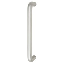 Exel 19mm D-Bar Door Pull Handle - Bolt Fix - 225mm Centres - Satin Aluminium