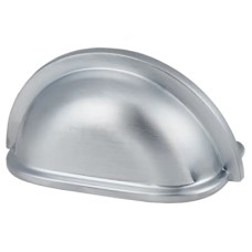 Exel Cabinet Cup Handle - 76mm Centres - Satin Chrome