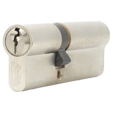 Yale 6 Pin 90mm Euro Double Cylinder - 35 + 55mm - Satin Nickel - Keyed to Differ