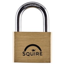 Squire Lion Open Shackle Padlock - 50mm Body - 30 x 28mm Shackle - Brass