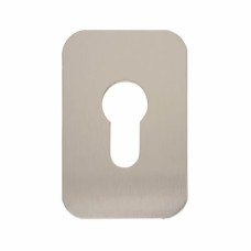 Exel Jumbo Adhesive Fixing Escutcheon - 75 x 50mm - Euro - Satin Stainless Steel