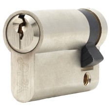Yale 6 Pin 50mm Euro Single Cylinder - 40 + 10mm - Satin Nickel - Keyed to Differ